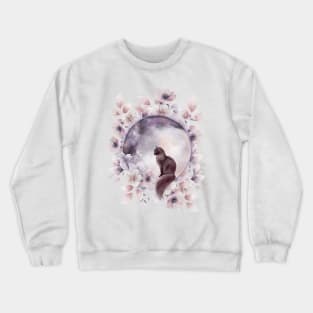 Moon Cat Purple Crewneck Sweatshirt